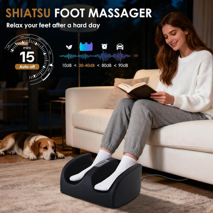 Foot Massager with Heat Electric Foot and Calf Massager Black