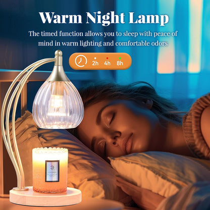 Candle Warmer Lamp with Timer and Dimmer - Electric Melter for Scented Jar Candles - Housewarming, New Home Decor