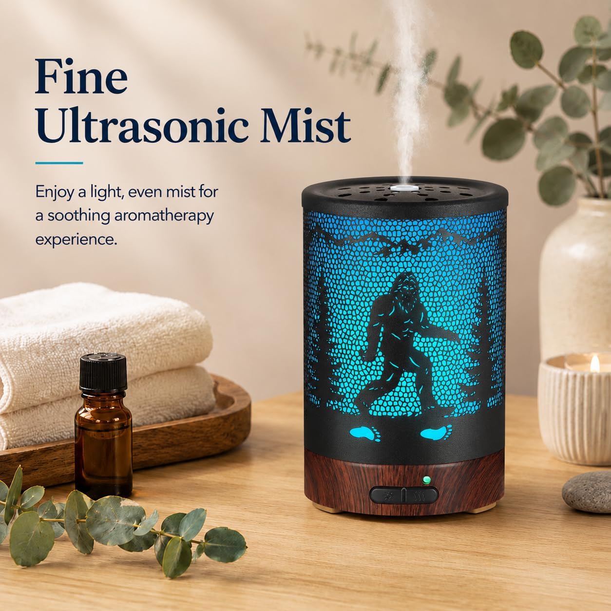 Tree Essential Oils Diffuser for Home 150ML Aromatherapy Diffuser | Birthday Gifts for Women mom,Metal Cool Mist Humidifier with 7 Colors Lights Waterless Auto Off Air Diffusers