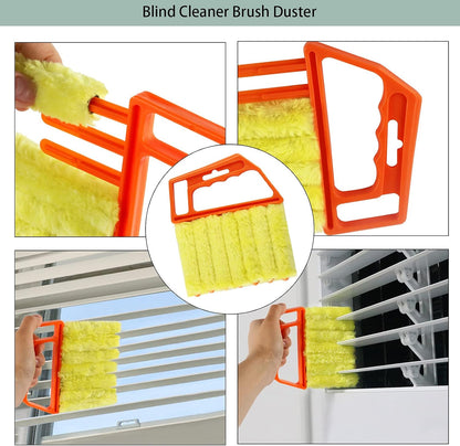 Openfly Venetian Blind Cleaner Duster Tool, Hand-held Window Shutters Duster, Window Blind Cleaning Tool, Groove Gap Cleaning Brush for Blind, Air Conditioner, Car Vents, Fan, Door Window Track- 8Pack