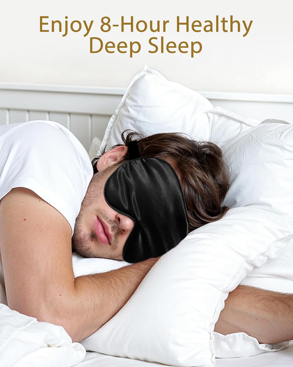 4 Pack Silk Sleep Mask - 100% Blackout, Zero Eye Pressure, Blindfold with Adjustable Strap, Super Soft Travel Eye Covers (Black, Pink, Blue, Purple)