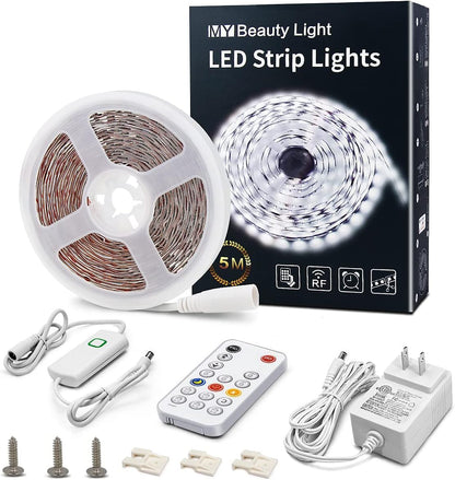White Led Strip Light with RF Remote Bundle with Motion Sensor Warm White Led Strip Light Full Kits