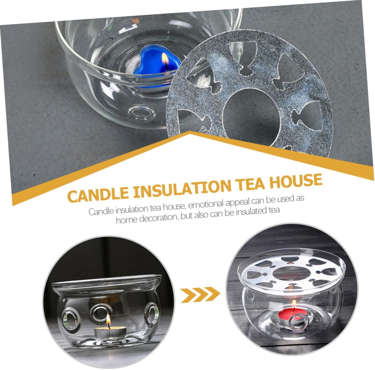 Tea Ceremony Accessory Insulated Glass Teapot Base Electric Warmer Tea Holder Non-Slip Teapot Stand