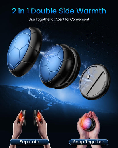 AJVV Hand Warmers Rechargeable 2 Pack丨Electric Hand Warmer, Up to 24hrs & 3s Fast Heating, Magnetic Portable Handwarmers, for Men, Kids, Raynauds, Hunting, Ski