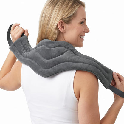 Microwave Heating Pad for Pain Relief, 8 x 18 Grey
