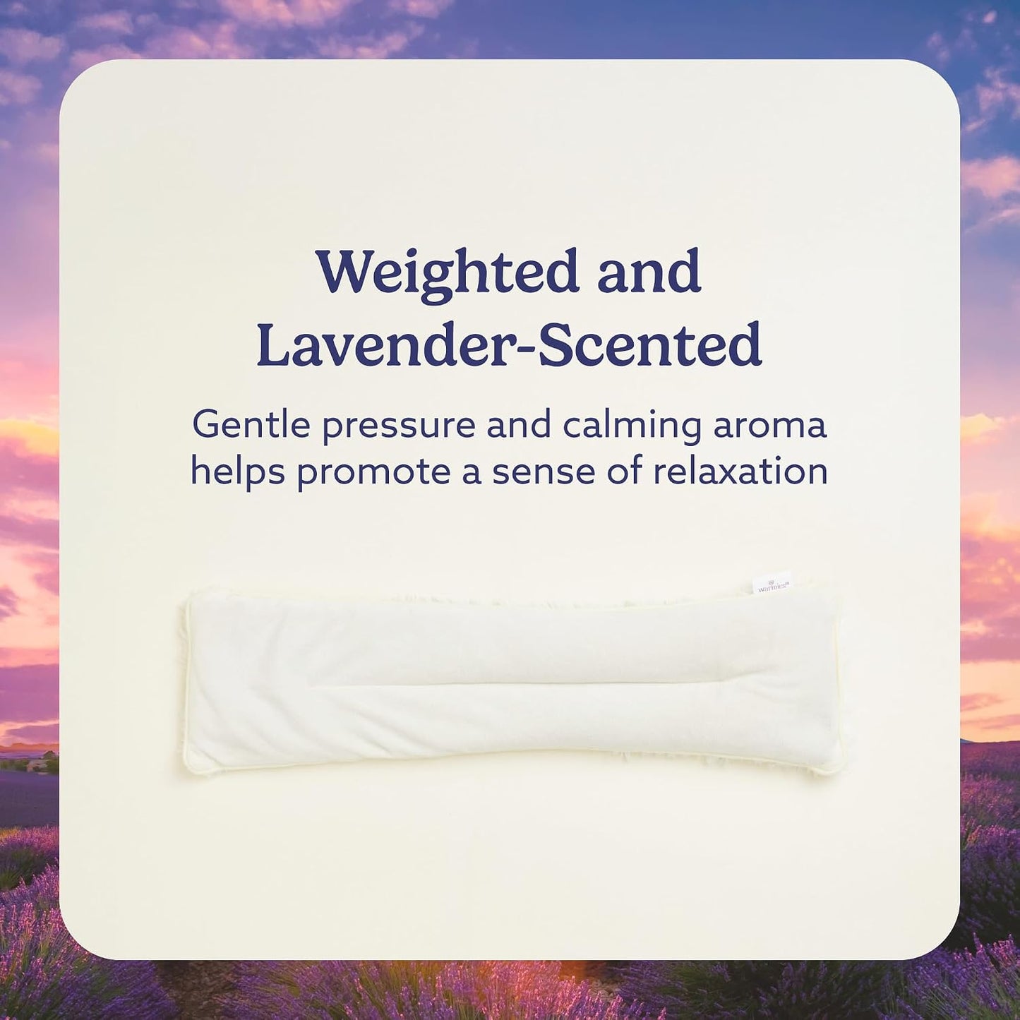 warmies Microwavable Shoulder Heating Pad, Neck Warmer & Heat Pack, Snowy | Steady Pressure, Cooling Relief, Scented with Calming French Lavender, Microwave 30 sec, Freeze 2-3 hrs, Soft Faux Fur