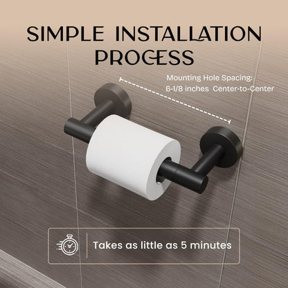 Day Moon™ - Toilet Paper Holder with Shelf - Modern Roll Holder for Bathroom - 1 Pack - Wall Mount - with Storage, Gold