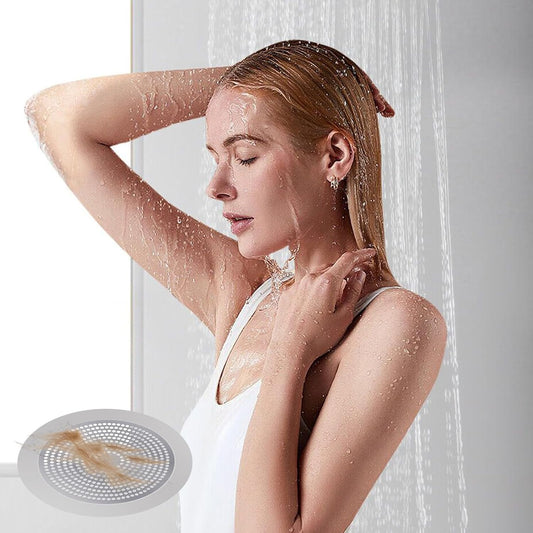 Shower Hair Drain Catcher, Stainless Steel 5.7in Bathtub Drain Protector | Wide rim design for tight bathtub adhesion,easy to clean and trap hair effectively,ideal for families with pets and long hair