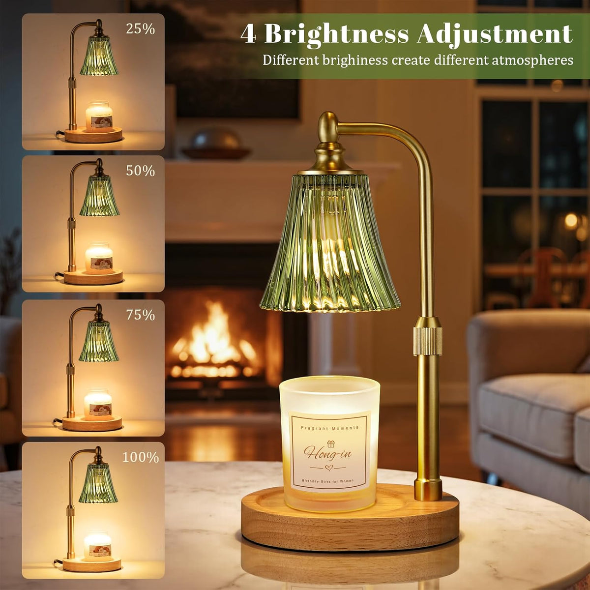 Hong-in Candle Warmer Lamp with Timer,Birthday Gifts for Women Mom Sister
