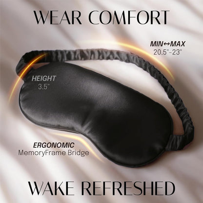 OLESILK 100% Mulberry Silk Sleep Mask for Women - Zero-Pressure Blackout