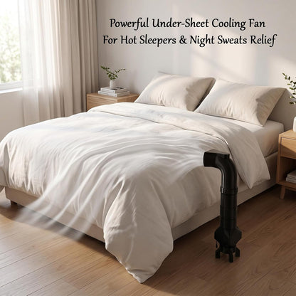 Bed Cooling Fan Under Sheets,Adjustable Bed Cooling System for Hot Sleepers | Adjustable speed buttons on fan surface,Powerful airflow under sheets,targeted room-temperature airflow sleep cooler