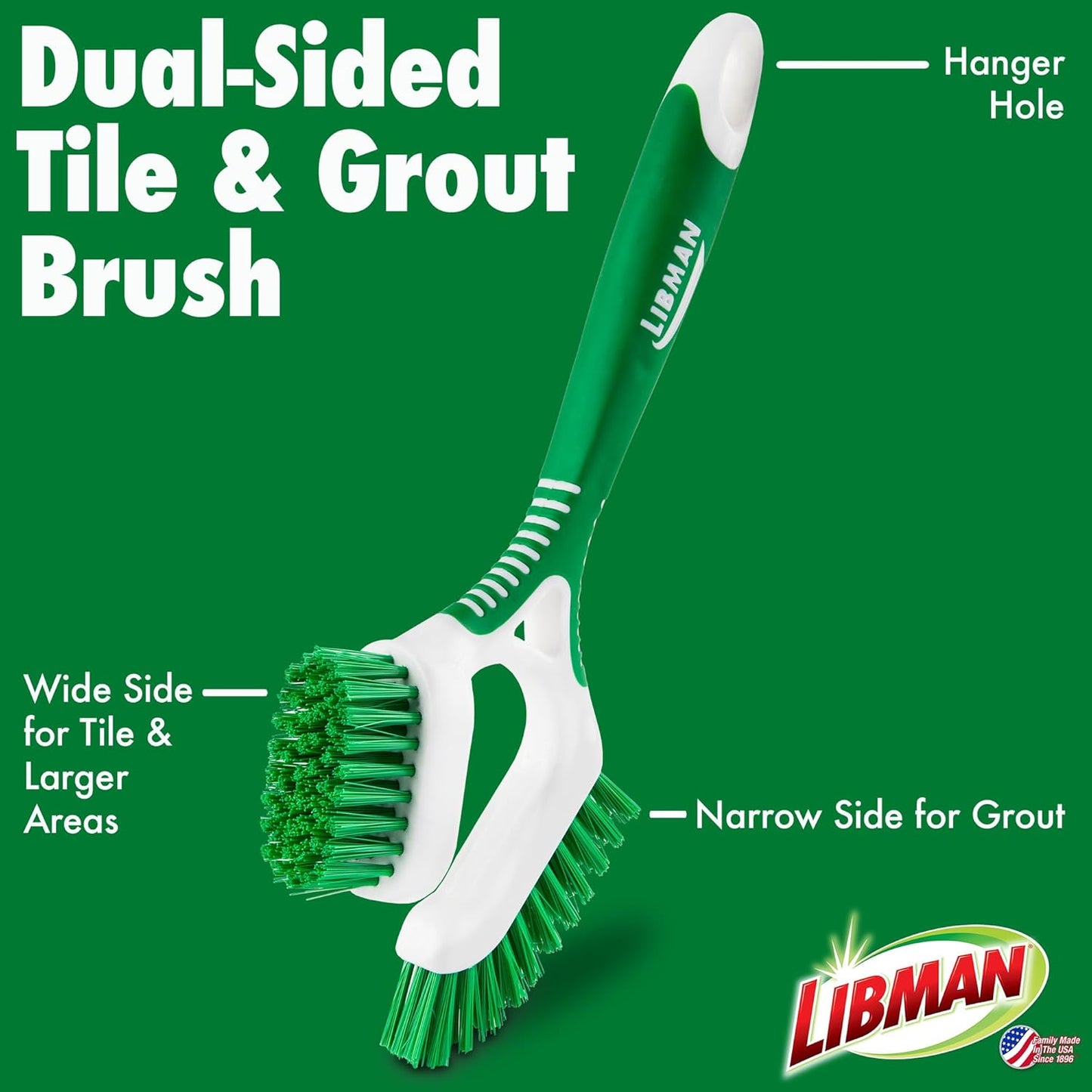 Libman Scrub Brush Kit | Cleaning Brush | Tile & Grout Brush | Small Scrub Brush | Power Scrub Brush | Carpet Brush | Bathroom Scrubber | Boot Scrubber | 3 Different Brushes Included