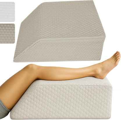 Xtra-Comfort Leg Elevation Pillow for Sleeping, Swelling, Post Surgery - Memory Foam Bed Wedge Pillow- Support Cushion for Pregnancy, Leg, Foot Rest