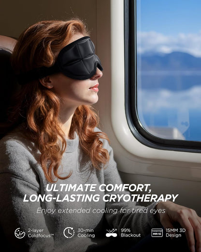 3D Cooling Sleep Mask with Double Coldfocus Gel for Hot & Cold Therapy