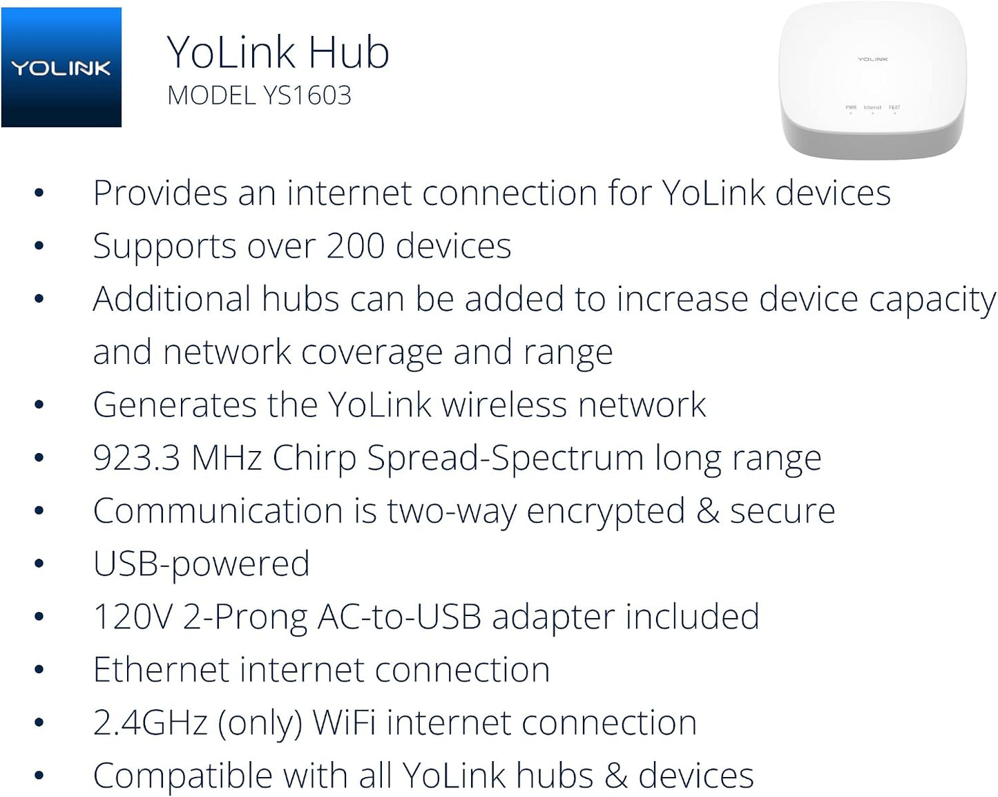YoLink Water Leak Starter Kit: Hub + 6 Leak Sensor 1 (Silent), LoRa Long-Range, App/SMS/Email Alerts, D2D Offline Triggers, 2 AAA Up to 5-Year Battery, Compatible with Alexa/IFTTT/Home Assistant