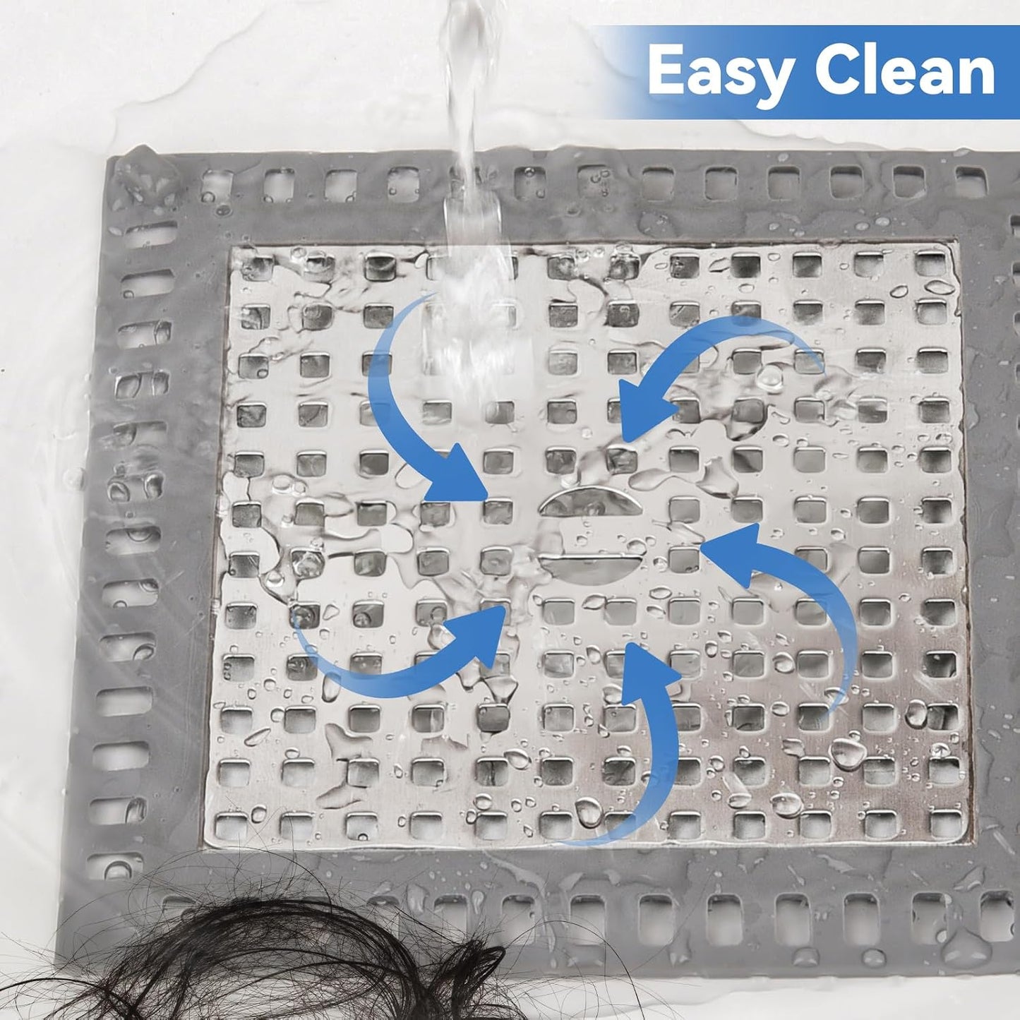 Shower Drain Hair Catcher,4.72",Hair Catcher for Bathroom Drain,Tub,Sink | Shower Drain Cover Protector,Easy Installation Clean,Prevents Clogged For Bathroom Shower Drain,Bathtub,Sink