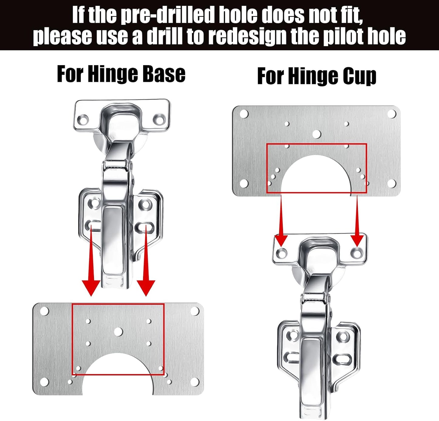 20 PCS Upgraded Cabinet Hinge Repair Plate Kit Thickened by 0.7 mm Stainless Steel Hinge Repair Brackets Kit Metal Hinges Repairs Fixing Plates with Screw for Kitchen Cupboard Door Locker Cabinet Door