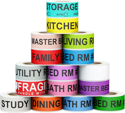Kingtac 500pcs Food Freezer Labels, 1 x 3 Inch Removable for Food Containers, Mason Jar, No Residue Food Storage Labels Perfect for Kitchen Cannot be Torn