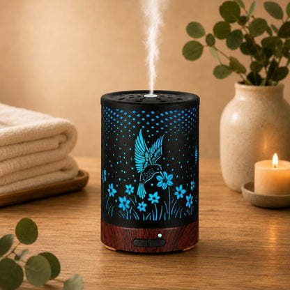 Tree Essential Oils Diffuser for Home 150ML Aromatherapy Diffuser | Birthday Gifts for Women mom,Metal Cool Mist Humidifier with 7 Colors Lights Waterless Auto Off Air Diffusers