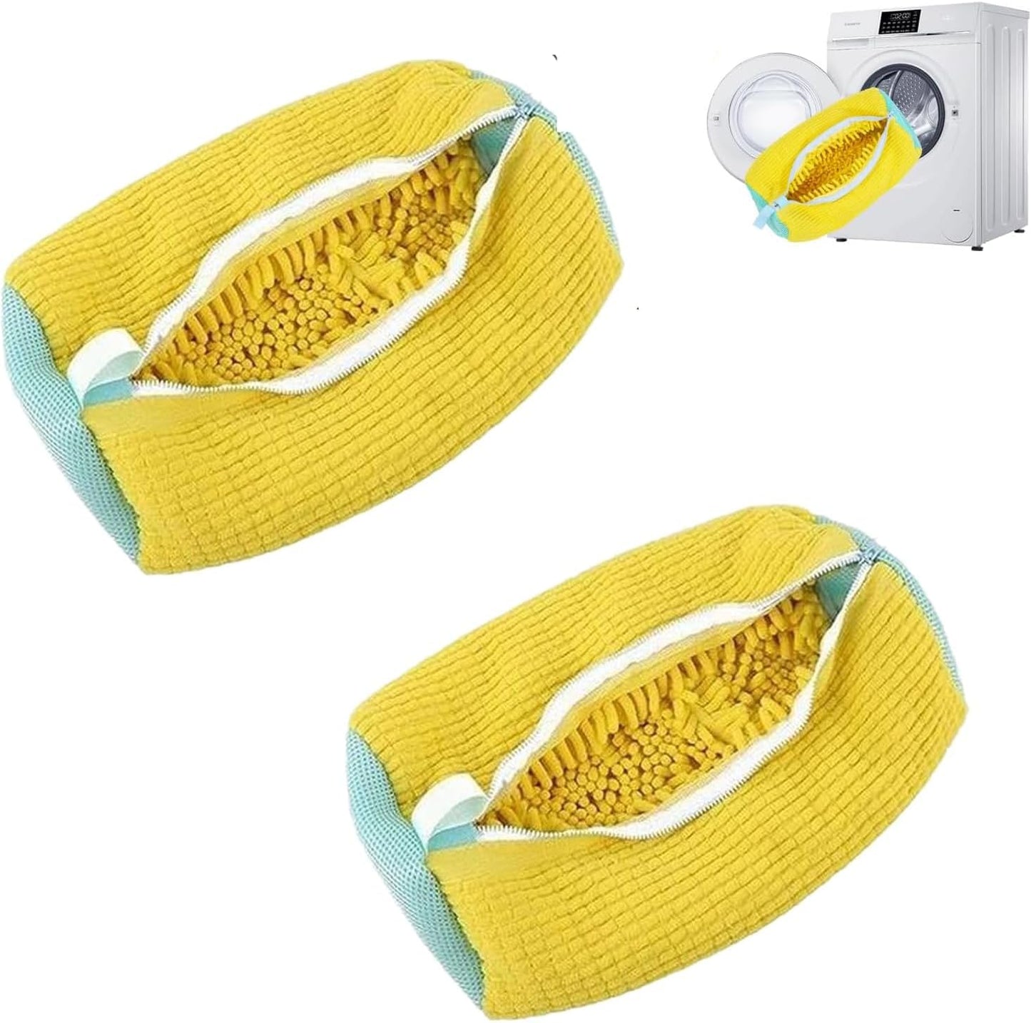 2Pcs Shoe Washing Machine Bag Laundry Shoe Bags for Washing Machine, Shoe Washing Bag Shoe Laundry Bag for Washer and Dryer Reusable Shoe Washing Bags (Grey)