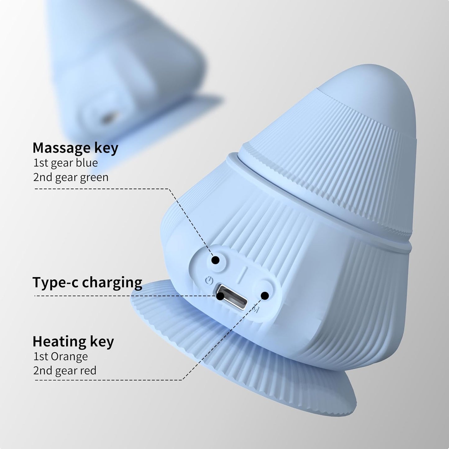 PROIRON Mountable Massage Ball with Suction Cup Pinpoint Deep Tissue Muscle Knot & Sore Relief, Vibration & Heating Trigger Point Massage Tool for Back Neck, Self-Massage Tool