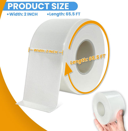 White Window Weather Sealing Tape, AC Air Conditioner Sealing Tape | Window Draft Isolation, No Residue, Self Adhesive for Keep Out Cold Air Dust Rain, Waterproof