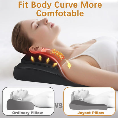 Joyset Back Massager with Heat, Shiatsu Chair Cushion for Lower Back | Upper & Lower Back 2-Level Heat, 16 Nodes Bidirectional Deep Kneading, Removable Washable Cover, Universal Fit for Mom, Dad
