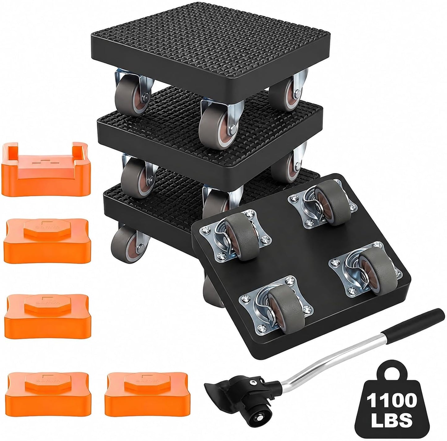 New Upgrade Furniture Sliders Furniture Movers with 4 Wheels, Furniture Lift Mover Tool Set with 360° Rotatable, Furniture Dolly for Moving Heavy Duty Sofa, Bed, Maximum Load 850LBS