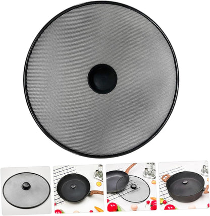 BESPORTBLE Grease Splatter Screen for Frying Pan Cooking Splatter Screen 11.41 X 11.41 X 1.18 in Oil Splash Guard for Pots Skillets and Woks Mesh Cover for Stove Top Cooking