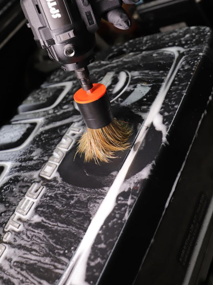 SPTA Drill Brush Attachment, 5 Pcs Mixed Hair Drill Brush Head Set, Auto Detail Set, Replacement Car Detail for Cleaning Interior or Exterior, Used on Electric, Electric Driver