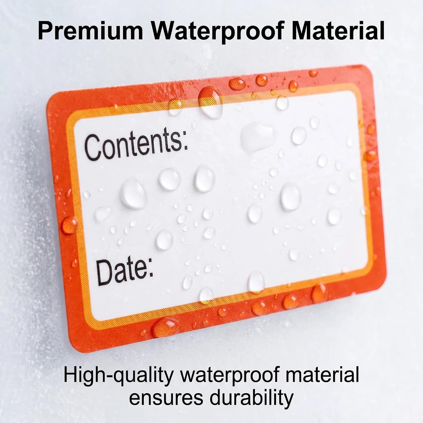 500Pcs Blue Freezer Labels, Waterproof Write-On Stickers | 500Pcs labels; removable writable adhesive for jars, containers, meal prep, pantry storage, and freezer use.