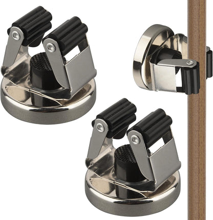 ULIBERMAGNET Magnetic Mop Broom Holder,Heavy Duty Movable Magnetic Broom Holder Rack,Anti-slip Wall Mounted Utility Storage Mop Shovel Gripper Hanger for Garage, Kitchen, Laundry, Garden(2 Pack/Black)