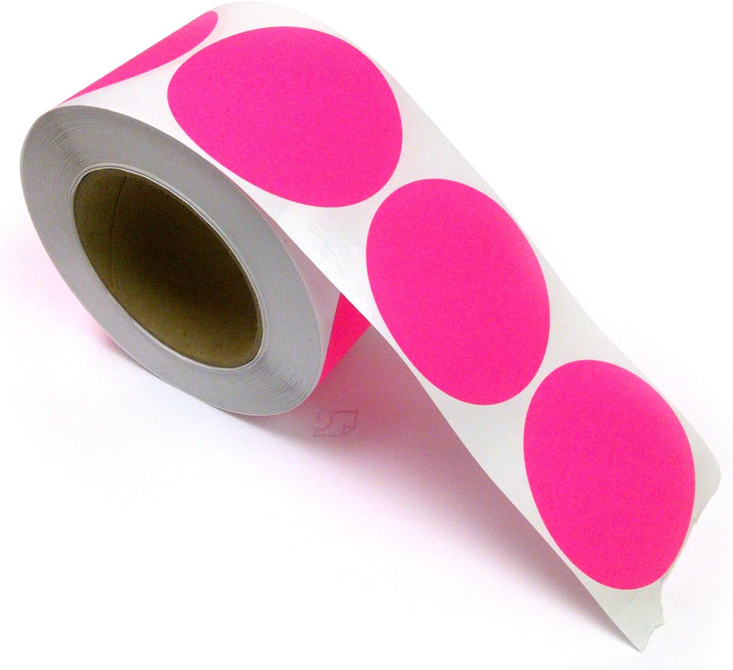 Blank Color Coding Stickers, Writable Surface â€“ 500 Permanent Labels per Roll (Yellow Fluorescent, 1.5" Circle)