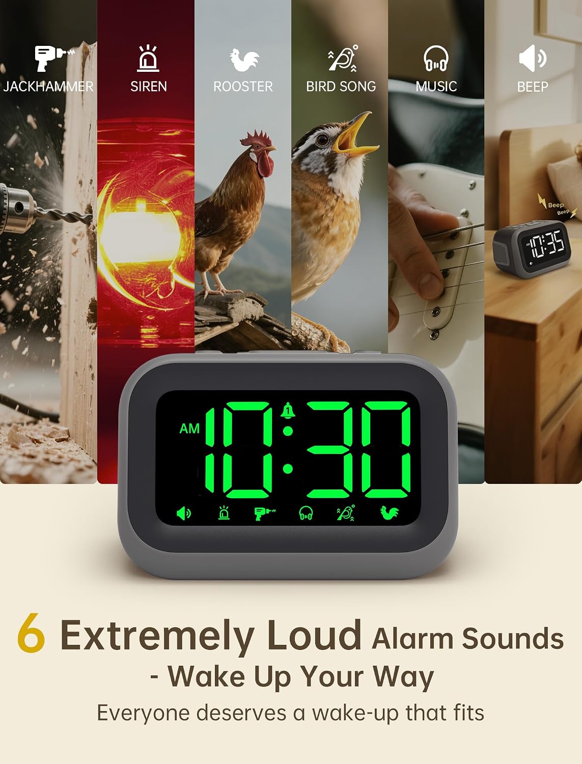 Acedeck Super Loud Alarm Clock: 115dB Wake-Up Power