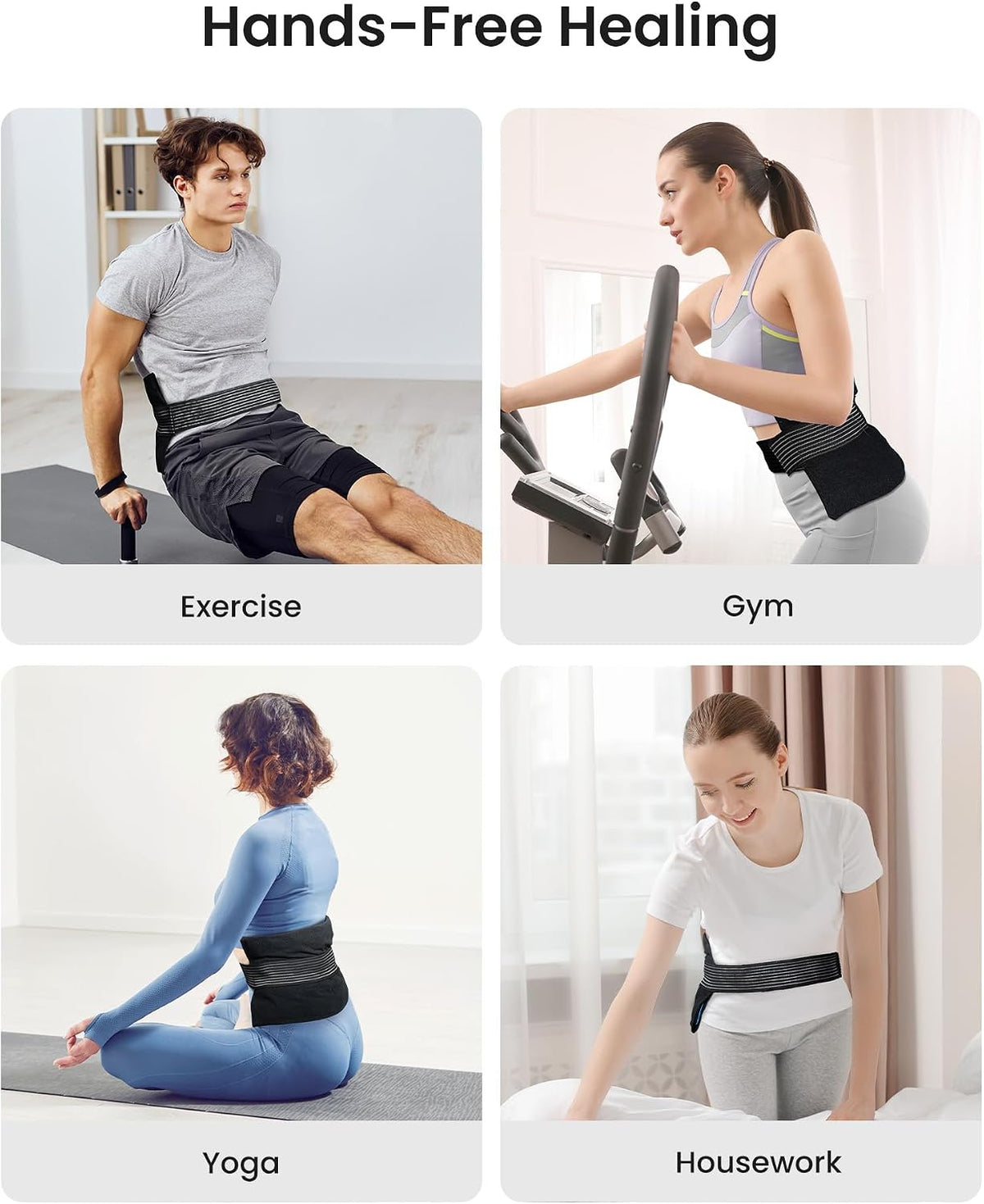 2 Ice Packs for Injuries Reusable, Cold and Hot Packs for Injuries, Joint Pain, Muscle Soreness, and Body Inflammation, Adjustable Ice Packs Wraps for Knees, Back, Shoulders, Arms, and Legs