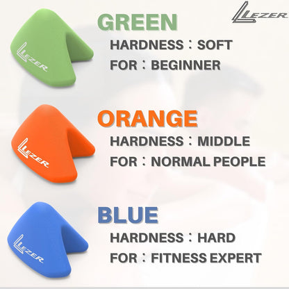LEZER Trigger Massage Point, Manual Massage Ball, Muscle Knots Relief Tool, Myofascial Release, Physical Therapy, Deep Tissue Back Massage, Plantar Fasciitis, 2.9 in x 2.1 in (Green)