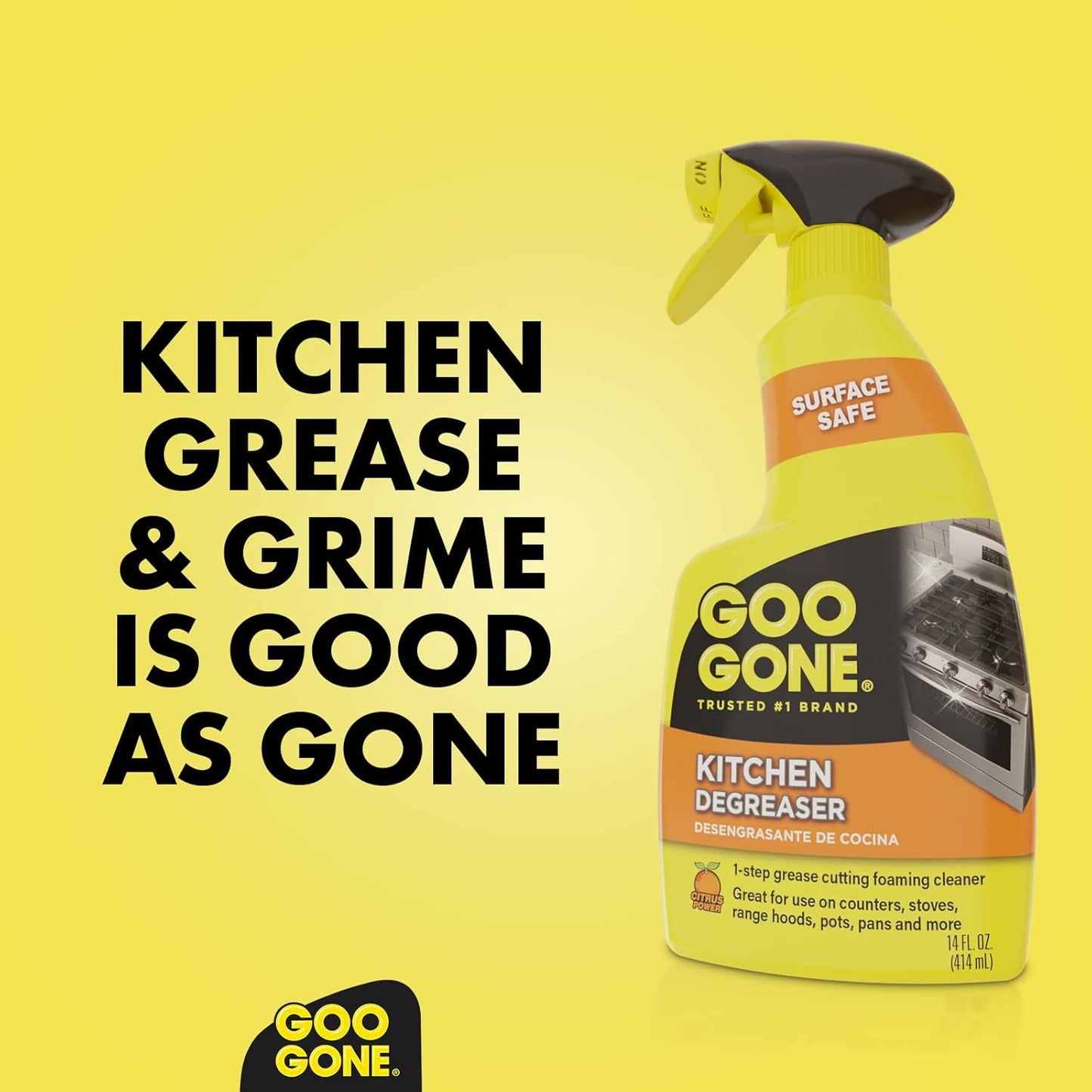 Goo Gone Kitchen Degreaser - Removes Kitchen Grease, Grime and Baked-on Food - 28 Fl. Oz.