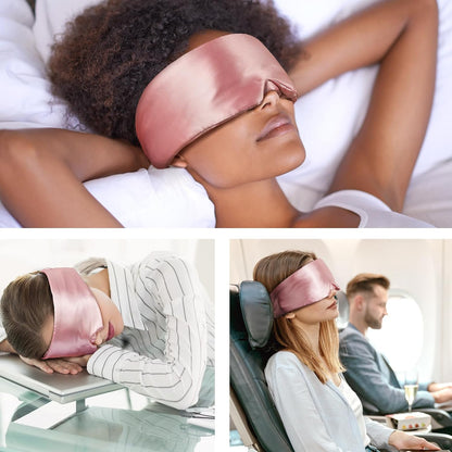 Umisleep Satin Sleep Mask for Side Sleeper, Blackout Eye Mask for Women Men