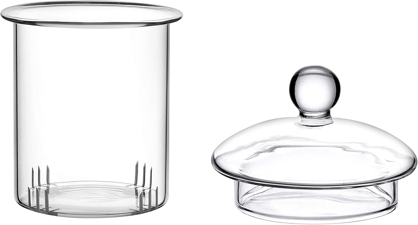 CnGlass Replacement Glass Tea Infuser with Lid for 20.3oz Teapot,Borosilicate Glass-Odor and Stain Free