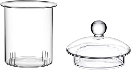 CnGlass Replacement Glass Tea Infuser with Lid for 20.3oz Teapot,Borosilicate Glass-Odor and Stain Free