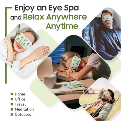 BeHoomi Steam Eye Mask, 10Packs Heated Eye Mask, Self Heating Disposable SPA Warm Compress for Eyes Sleep Mask, Travel Essentials & Relaxation Gifts for Women (Lavender Scent)