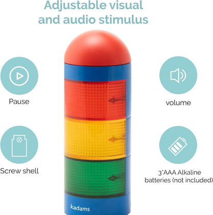 KADAMS Visual Timer for Kids with Pre-Alarm, Traffic Light Countdown Timer for ADHD Toddlers Classroom 24H Digital Timer, 5 Volume Levels Mute Pause Memory for Homework Learning Home Routine