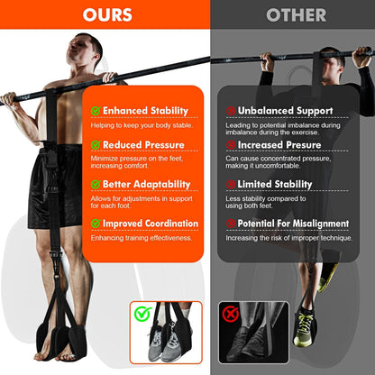 HPYGN Two Foots Pull Up Assistance Bands, Heavy Duty Resistance Band for Pull Up Bar, Adjustable Weight/Size with Fabric Feet/Knee Rest, Bands for Pull Up Assist for Strength Training, Pull Up