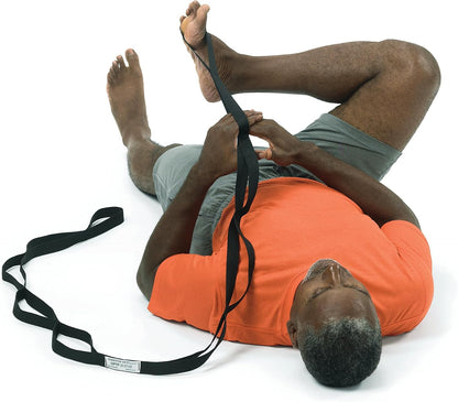 OPTP The Original Stretch Out Strap XL with Exercise Poster, USA Made | Extra-Long stretching strap, Stretch Out Strap for physical therapy, yoga stretching strap for knee therapy, 7'5" long, nylon