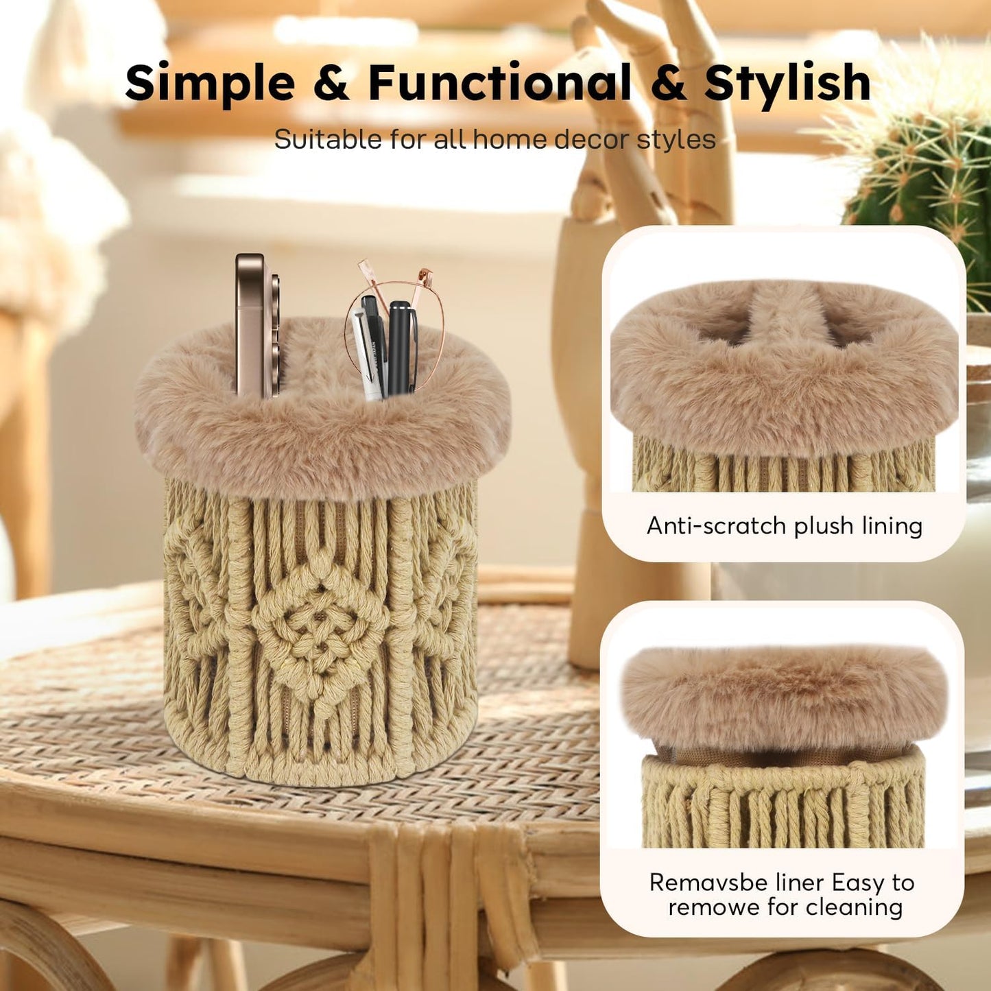 2 in 1 Glasses Holder, Anti-scratch Plush Lined Eyeglass Holder Stand for Nightstand Desk Eye-glass Storage Organizer
