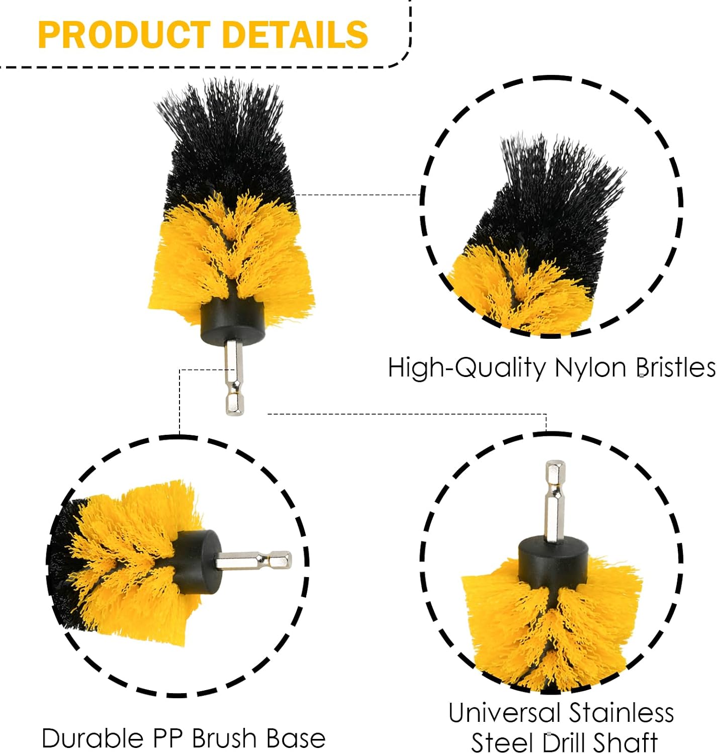 18PCS Drill Brush Attachments Set, Power Cleaning Scrub Brushes | Cleaning Brush Supplies with Scrub Pads, Sponge, Extend Long Attachment for Bathroom Bathtub, Grout, Tile, Sinks, Corners