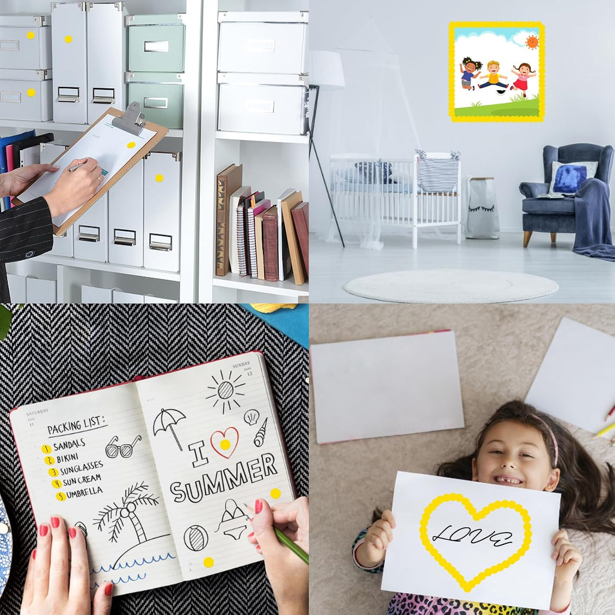 Dot Stickers, 3/4 inch Color Coding Labels, 10 Color Circle Price Stickers for Office Classroom Student