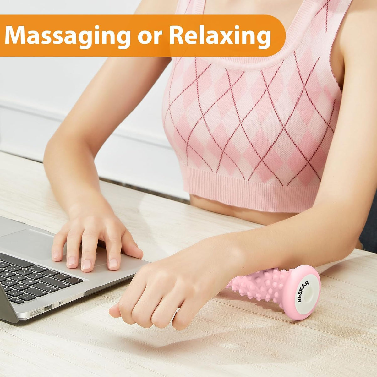 BESKAR Foot Massager Roller for Plantar Fasciitis Relief