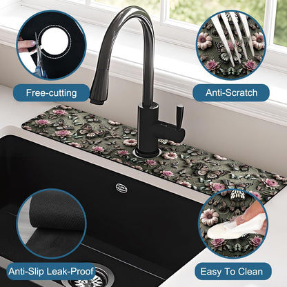 Faucet Mat for Kitchen Sink Absorbent Splash Guard Bathroom 23.5"X5.5"