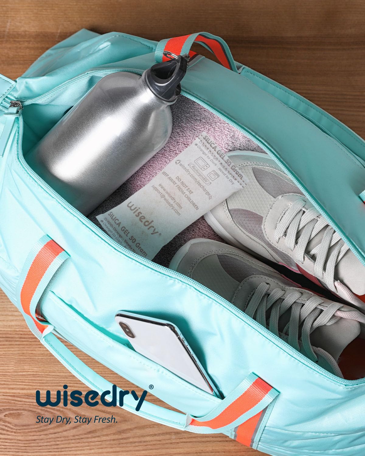 wisedry 2 x 500 Gram [2.2 lbs] Rechargeable Silica Gel Car Dehumidifier, Microwave Fast Reactivated Desiccant Packets Large for Gun Safe Closet Basement Garage Storage Moisture Absorber Bag Reusable